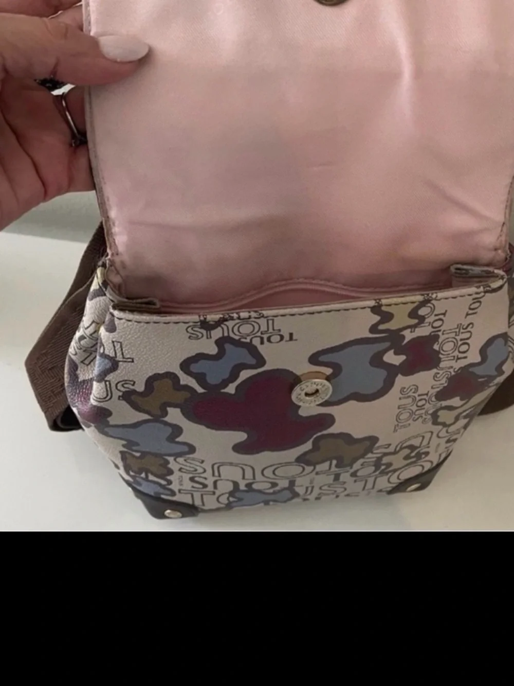 TOUS Multicolort Logo Women’s Crossbody in Cream, Brown, Blue, Olive & Burgundy